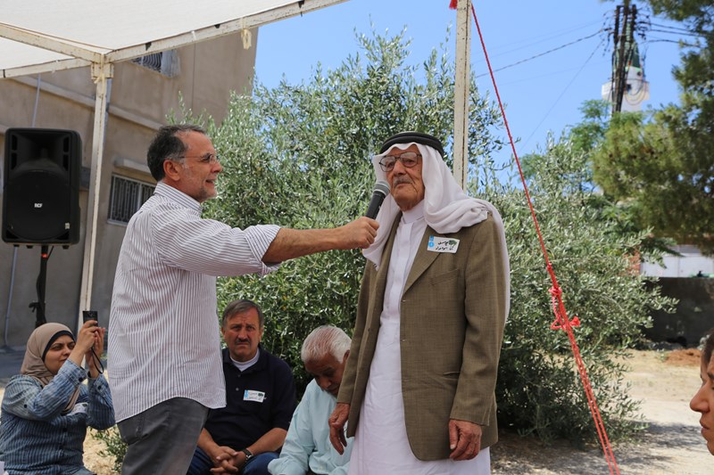 Fadi Ghandour with Abu Kamel, a community leader in Jabal Natheef